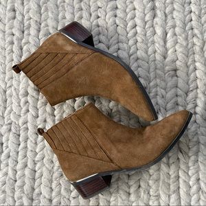 Marc Fisher Tobacco Suede Booties